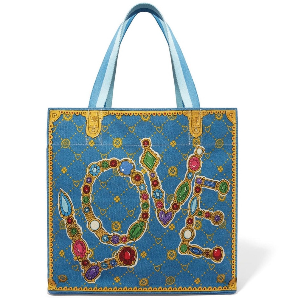 Brighton Glittering Love Canvas Tote, NWT.